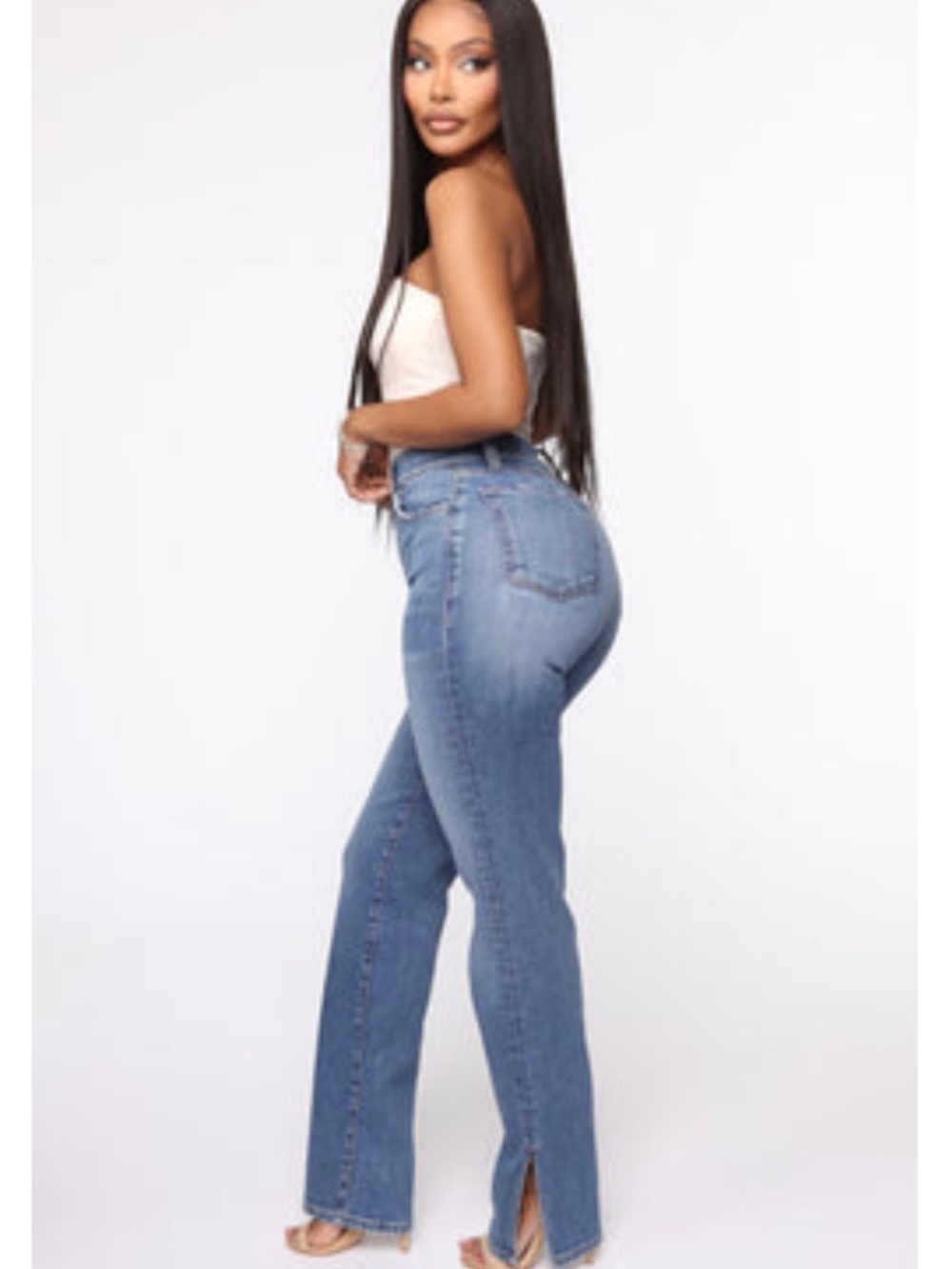 BNWT Fashion Nova Split-hem Jeans size 13